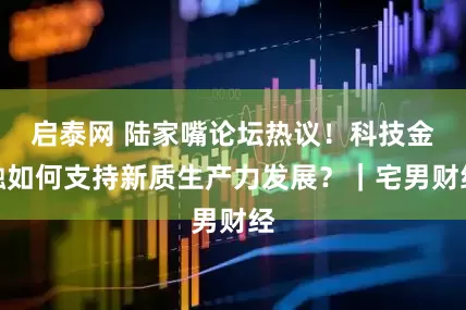 启泰网 陆家嘴论坛热议！科技金融如何支持新质生产力发展？｜宅男财经
