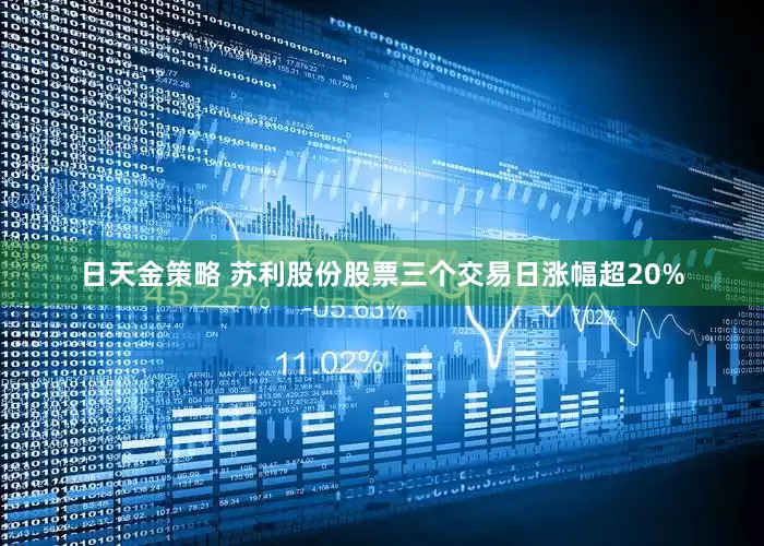 日天金策略 苏利股份股票三个交易日涨幅超20%